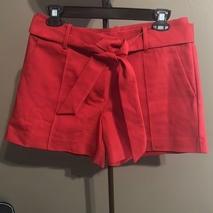 Loft red shorts with removable belt size 4